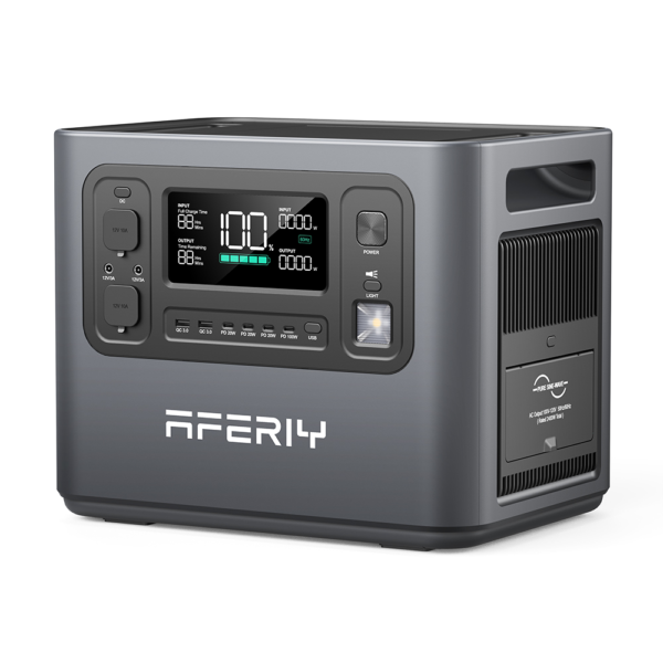 Aferiy P210 2400W Portable Power Station + S200 200W Solar Panel Bundle - Lifepo4 Battery, Pure Sine Wave, Camping & Emergency Solar Generator - Image 3