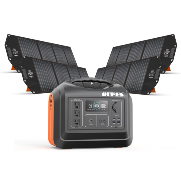 USA Direct: OUPES 1800W 1488Wh Portable Solar Generator - Quick Charge, Lifepo4 Battery for Camping, Hiking, Hunting (UPP-1800) - Image 2