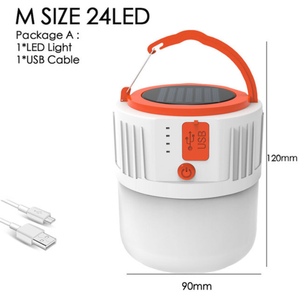 LED Solar Charging Light Energy-Saving USB 42Lamp Bead Bulb Night Market Lamp Mobile Outdoor Camping Power Outage Emergency Lamp
