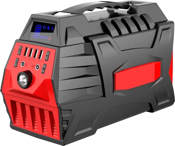 500W Portable Power Bank / Station, 296Wh Outdoor Solar Generator Backup Battery Pack with 110V/500W AC
