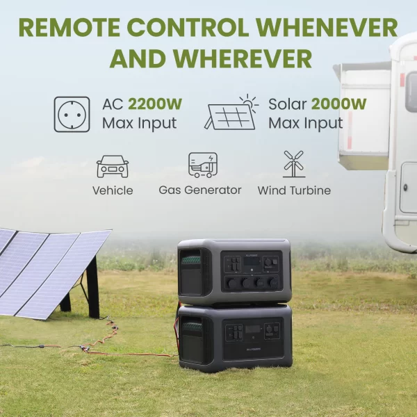 ALLPOWERS R3500 Expandable Battery Portable Power Station 3168Wh LiFePO4 Battery 3500W Solar Generator for Home RV 5