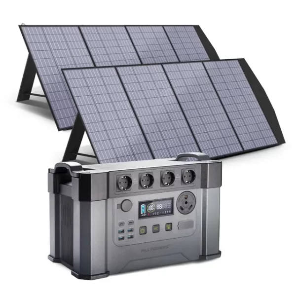ALLPOWERS Solar Generator 1500W / 2000W / 2400W Portable Power Station (400W Solar Panel Include) for Power Outage, Emergency,RV