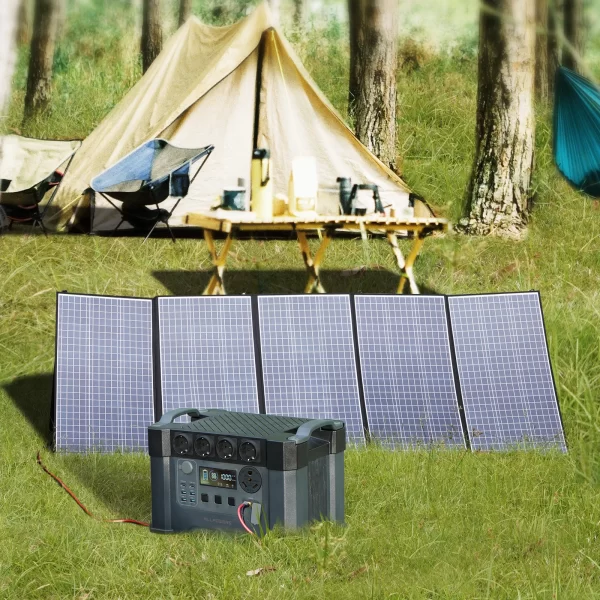 ALLPOWERS Solar Generator S2000 Pro with 400W Solar Panel 4 x 2400W AC Outlets 2400W Portable 1