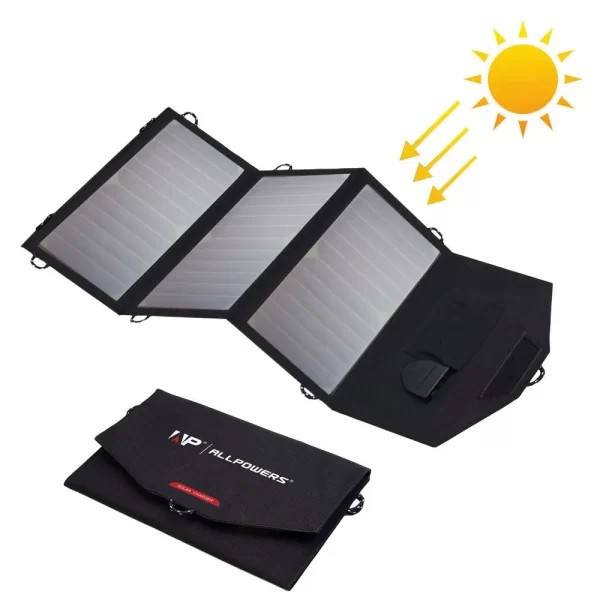 ALLPOWERS Solar Panel Charger 5V 18V 21W Solar Charging for Phone Power Bank Drone 12V Car