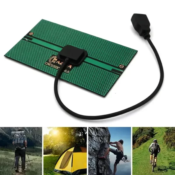 Mini Solar Panel 5 5V Solar Charger Portable Solar Power Bank for Cellphone Outdoor Hiking Camping 1