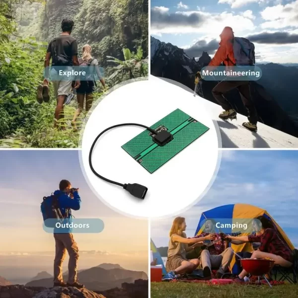 Mini Solar Panel 5 5V Solar Charger Portable Solar Power Bank for Cellphone Outdoor Hiking Camping 2