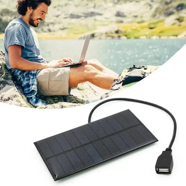 Mini Solar Panel 5 5V Solar Charger Portable Solar Power Bank for Cellphone Outdoor Hiking Camping